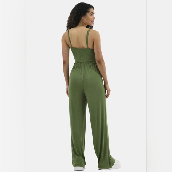 No Boundaries Olive Green Tank Jumpsuit - Picture 4 of 5